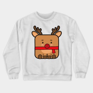 Kawaii Square Christmas Deer Crewneck Sweatshirt